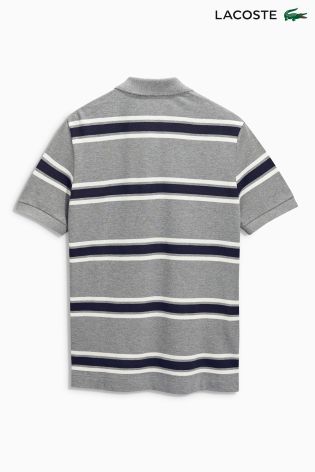 Grey /Ecru Lacoste&reg; Striped Polo